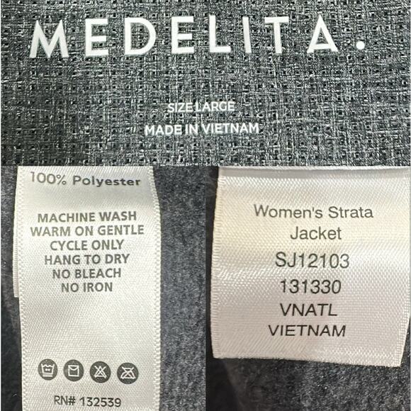 Medelita Charcoal Gray Strata Jacket Doctor Nurse Healthcare Worker Scrubs Large - Picture 9 of 11